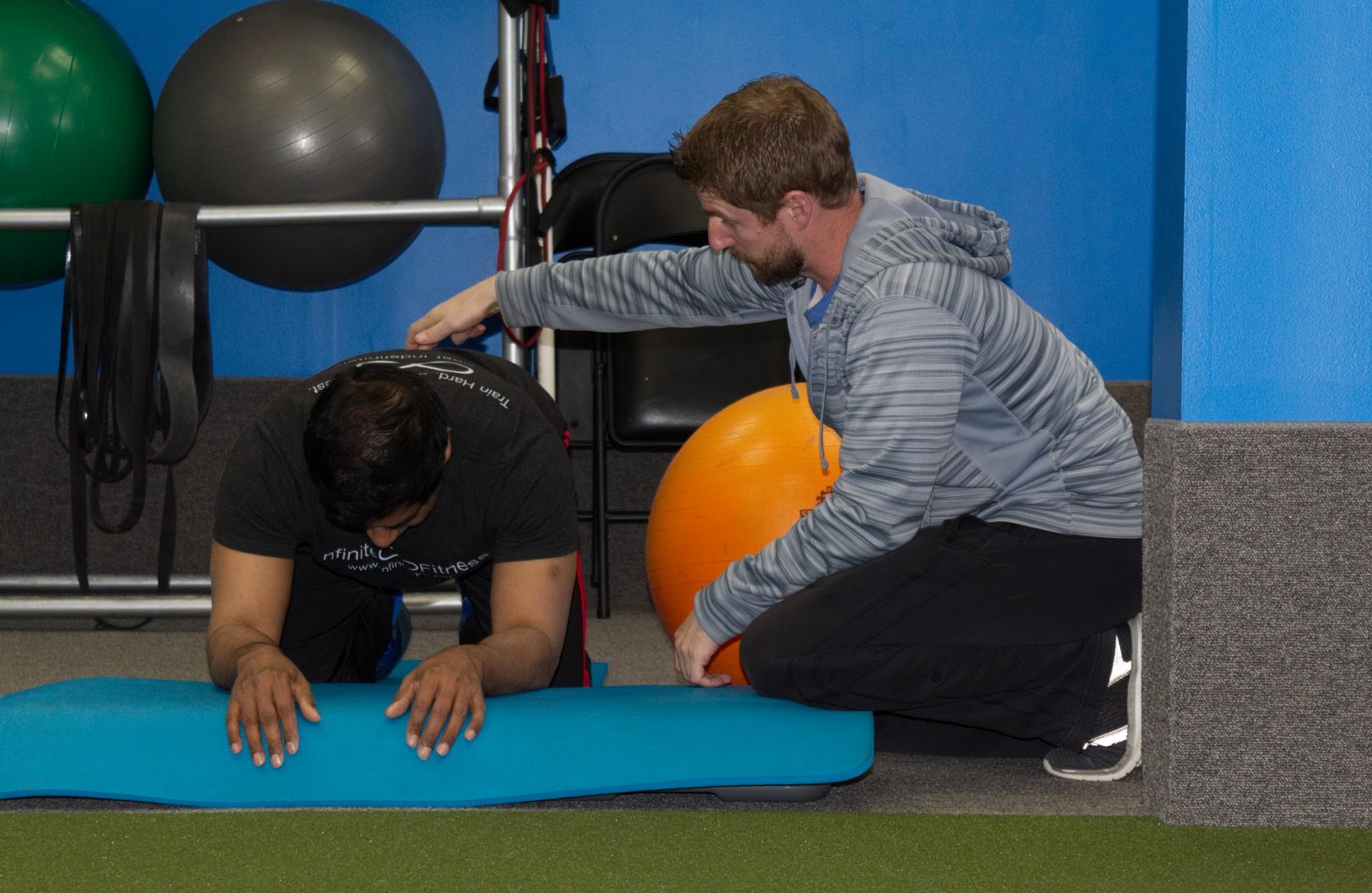 Personal training session at Infinite Fitness